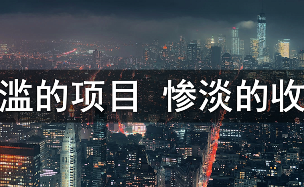 泛滥的项目,惨淡的收入