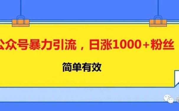 公众号暴力引流,日涨1000+粉丝