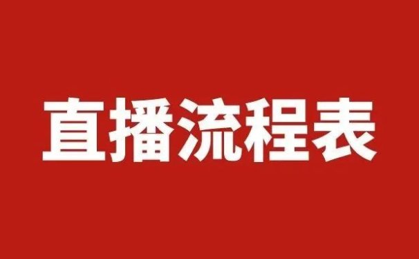 直播全流程执行SOP表