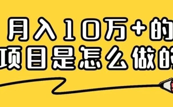 月入10w+的项目是怎么做的?