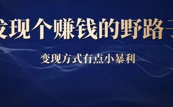 发现个赚钱的野路子