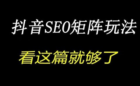 抖音SEO矩阵玩法
