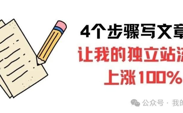 4个步骤写文章,让我的独立站流量上涨100%