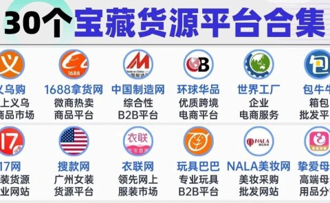 挖到宝了‼️这30个独立站货源平台超实用!